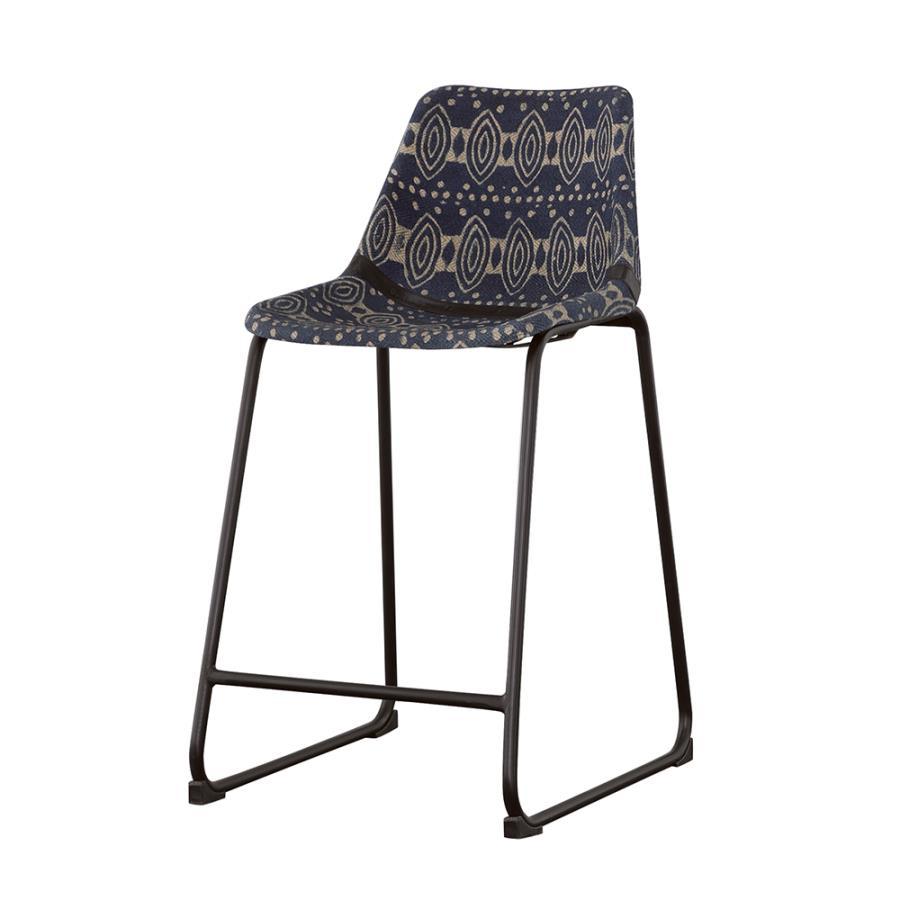 Marquise - Counter Height Stool With Footrest (Set of 2) - Blue