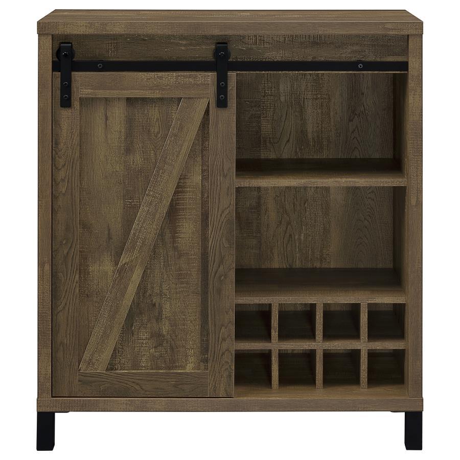 Arlington - Bar Cabinet With Sliding Door - Light Brown