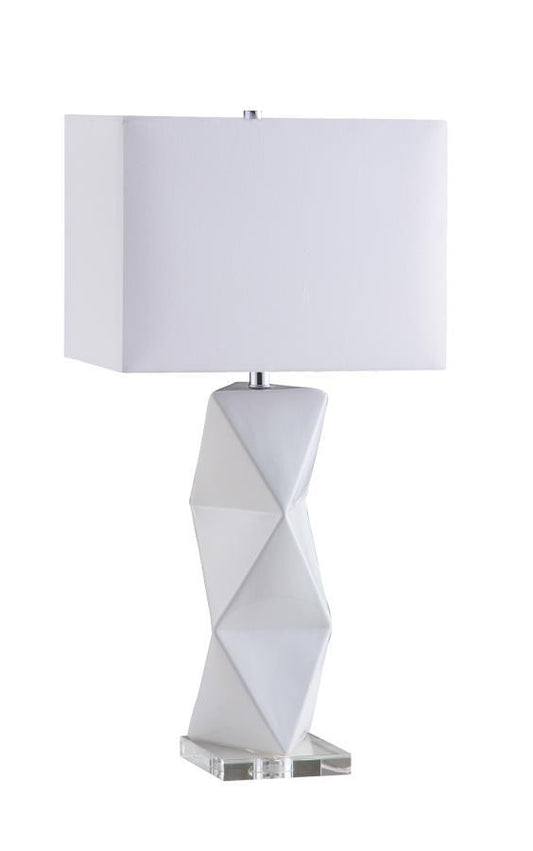 Camie - Ceramic Base Table Lamp - White