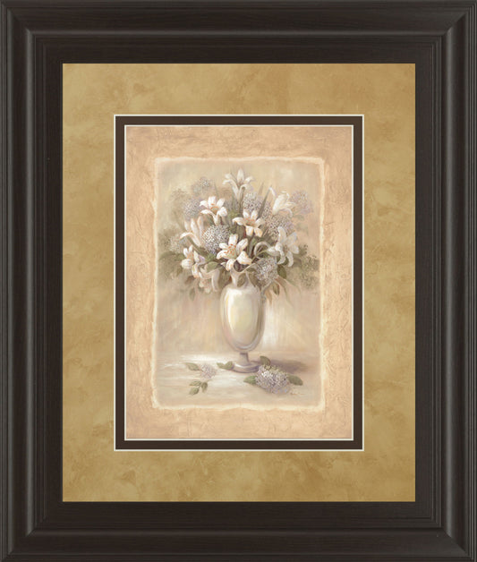 White Bounty Il By Vivian Flasch - Framed Print Wall Art - White