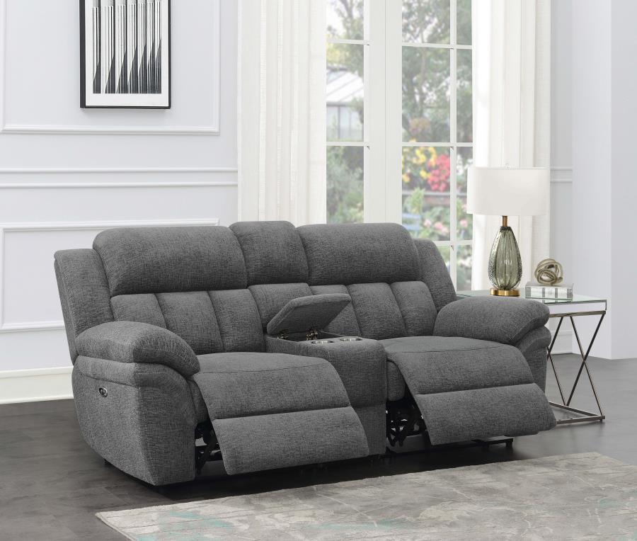 Bahrain - Power Loveseat - Black