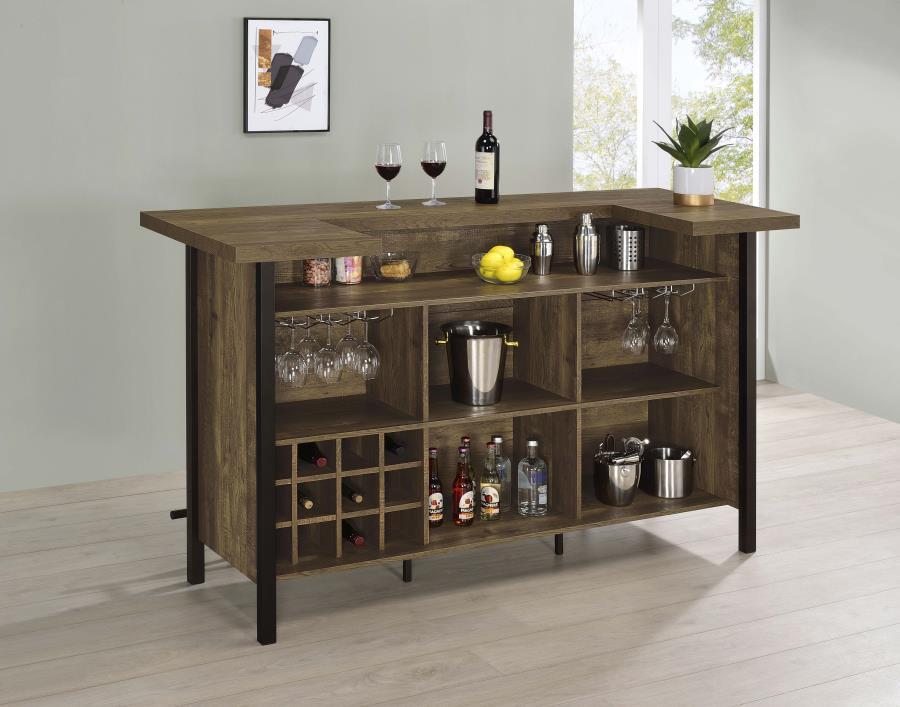 Bellemore - Rectangular Storage Bar Unit - Brown