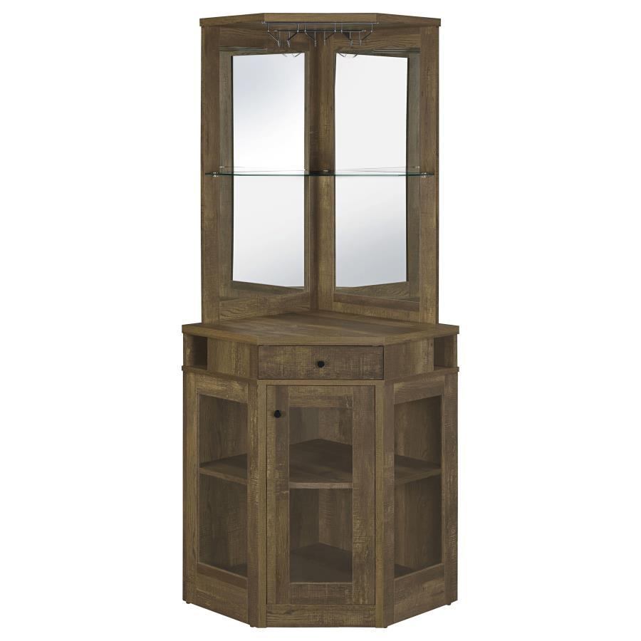 Alviso - Corner Bar Cabinet - Light Brown