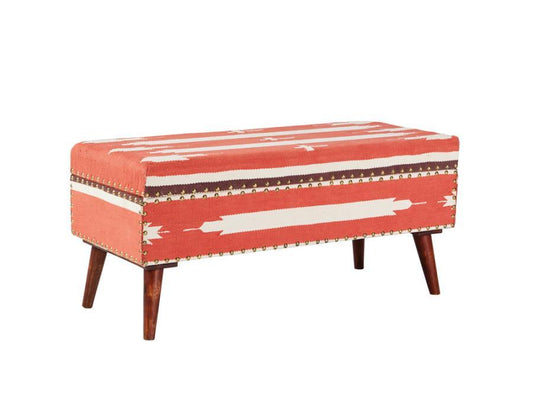 Noah - Upholstered Benche - Red
