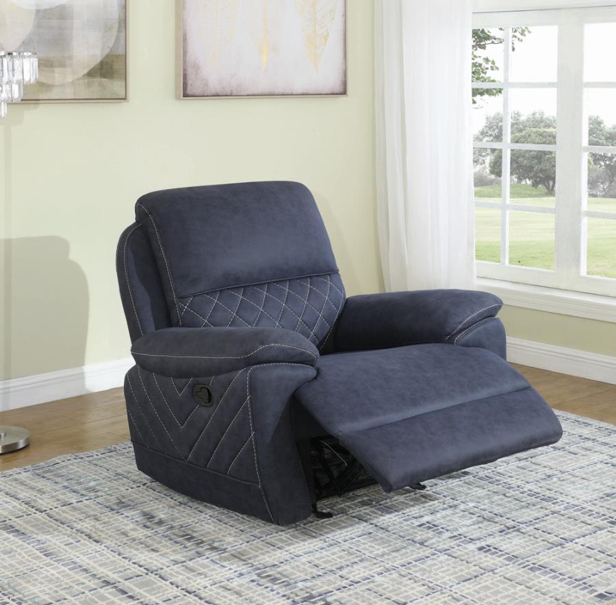 Variel - Glider Recliner - Blue