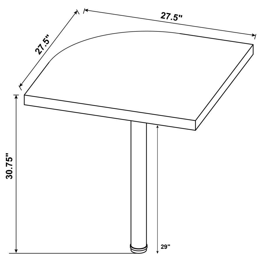 Skylar - Square Corner Table - Brown