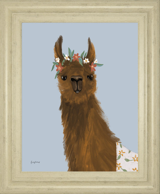 Delightful Alpacas II By Becky Thorns - Framed Print Wall Art