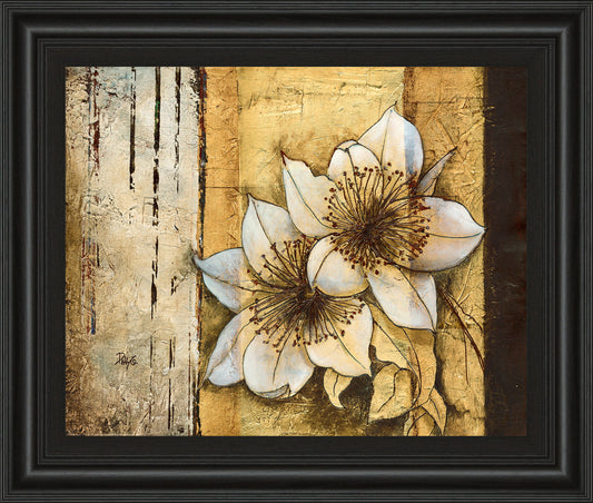 Exotic On Gold I By Patty Q - Framed Print Wall Art - Yellow