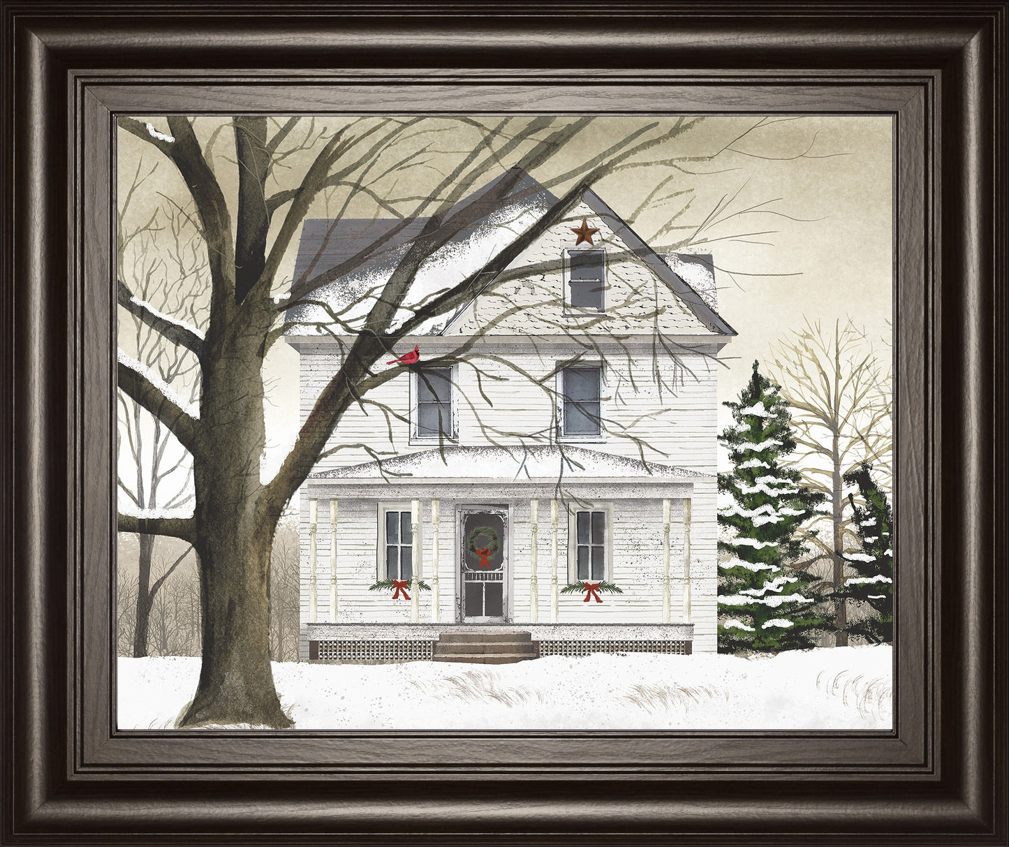 Winter Porch By Billy Jacobs - Framed Print Wall Art