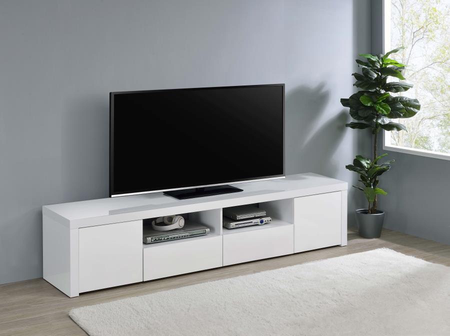 TV Console Wood - White