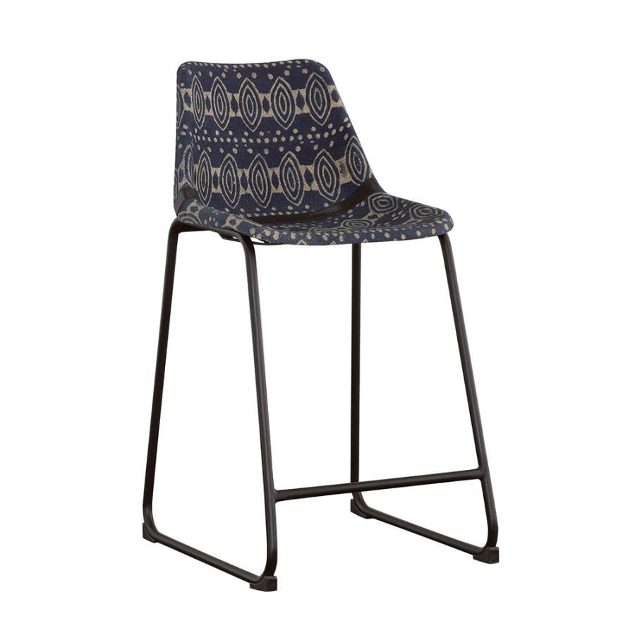 Marquise - Counter Height Stool With Footrest (Set of 2) - Blue