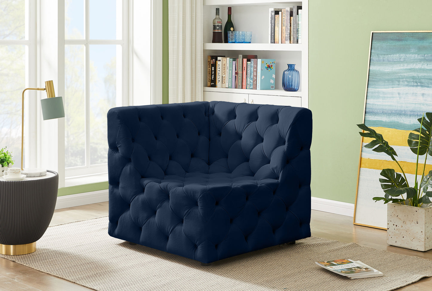 Tuft - Corner Chair - Navy