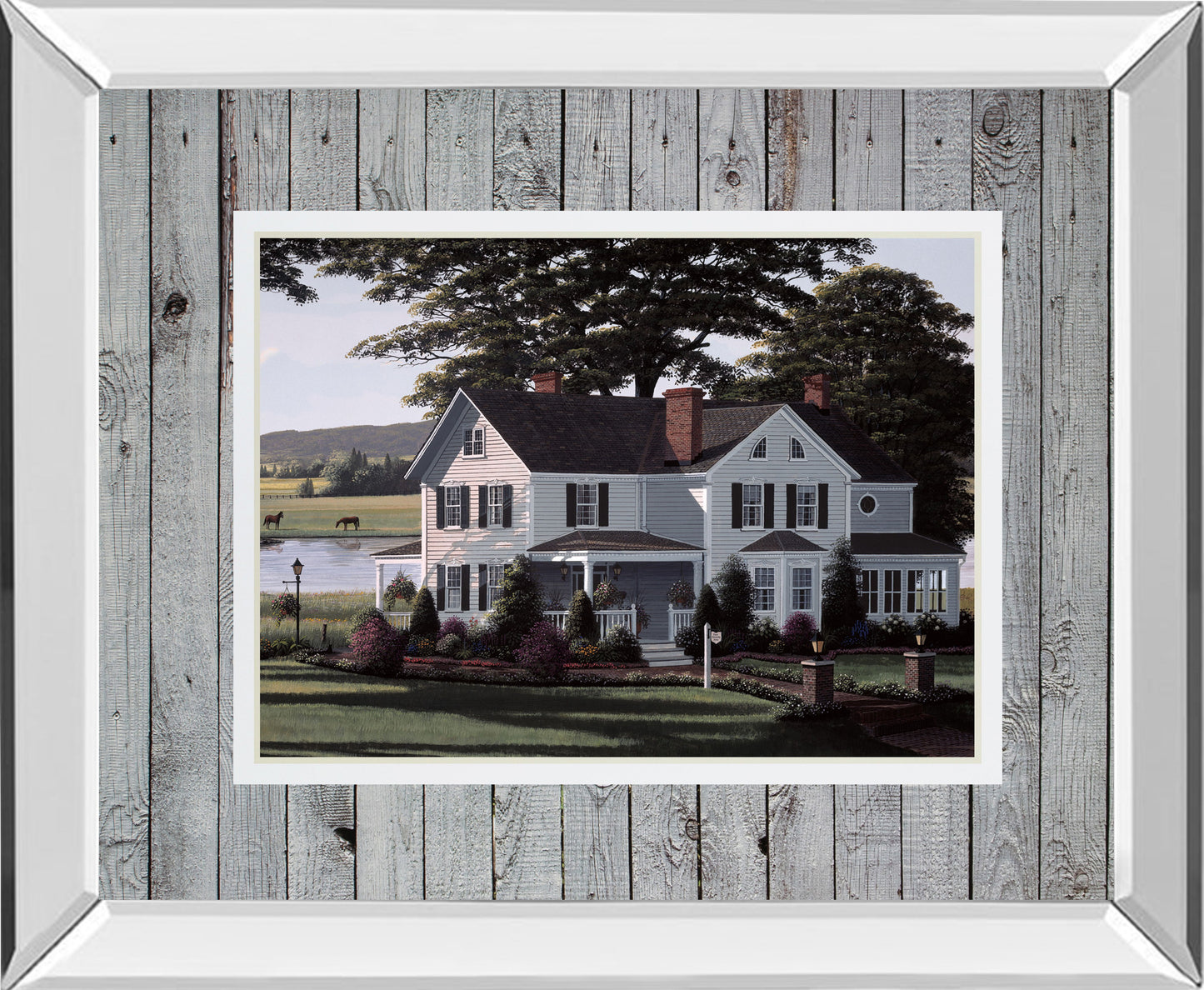 The Counrty Inn By Saunders B. Mirrored Frame