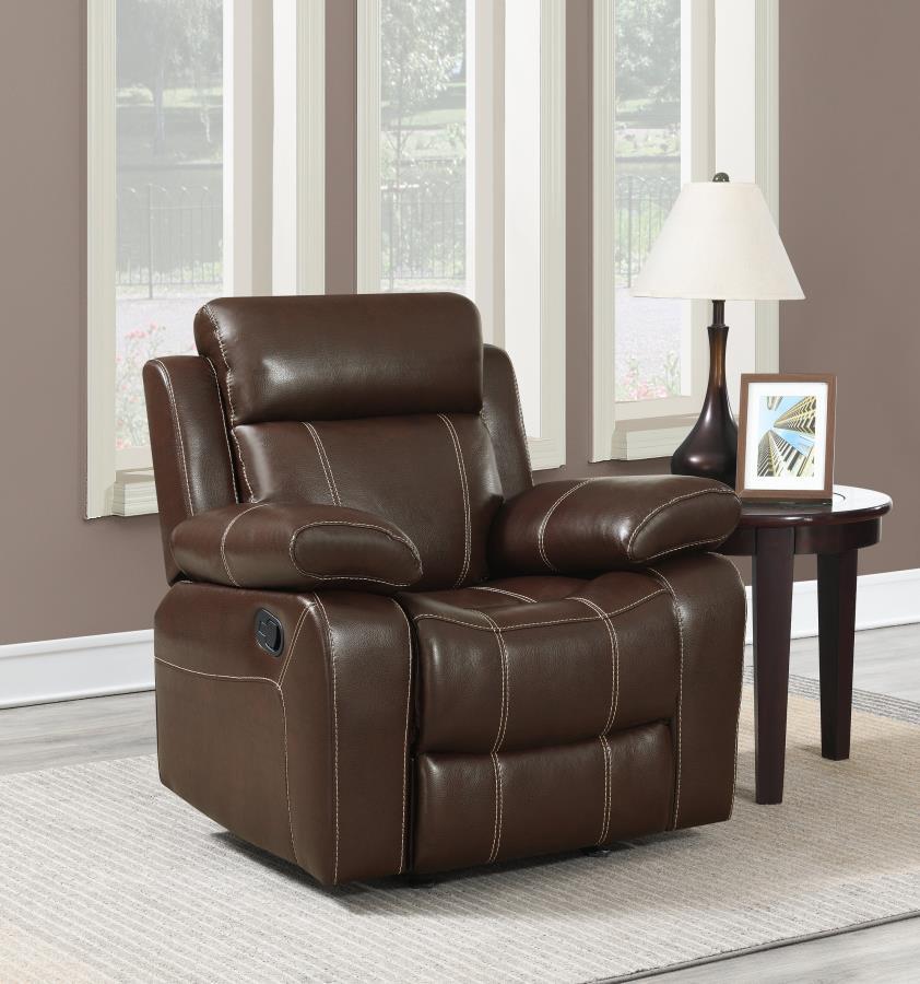Myleene - Pillow Top Arm Glider Recliner - Brown