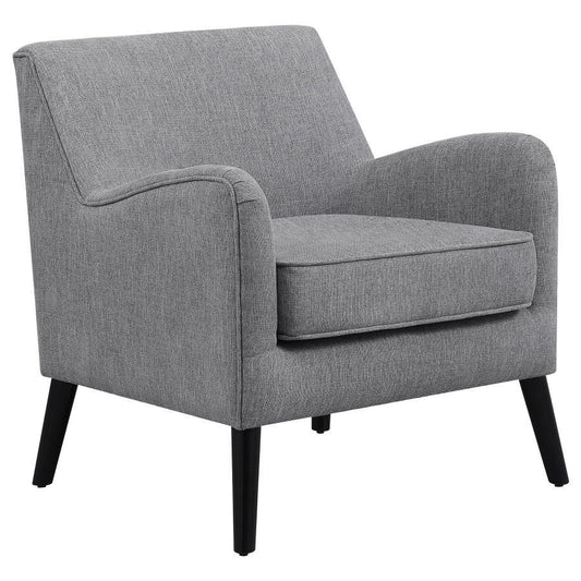 Charlie - Accent Chair With Angled Arms - Gray - Fabric