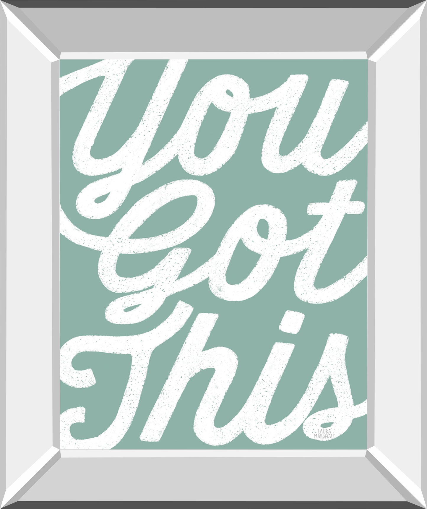 Positivity VII By Laura Marshall - Mirror Framed Print Wall Art