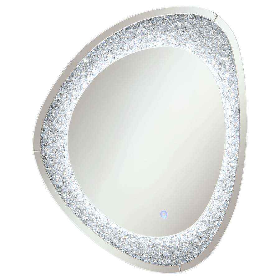 Mirage - Acrylic Crystals Inlay Wall Mirror With Led Lights