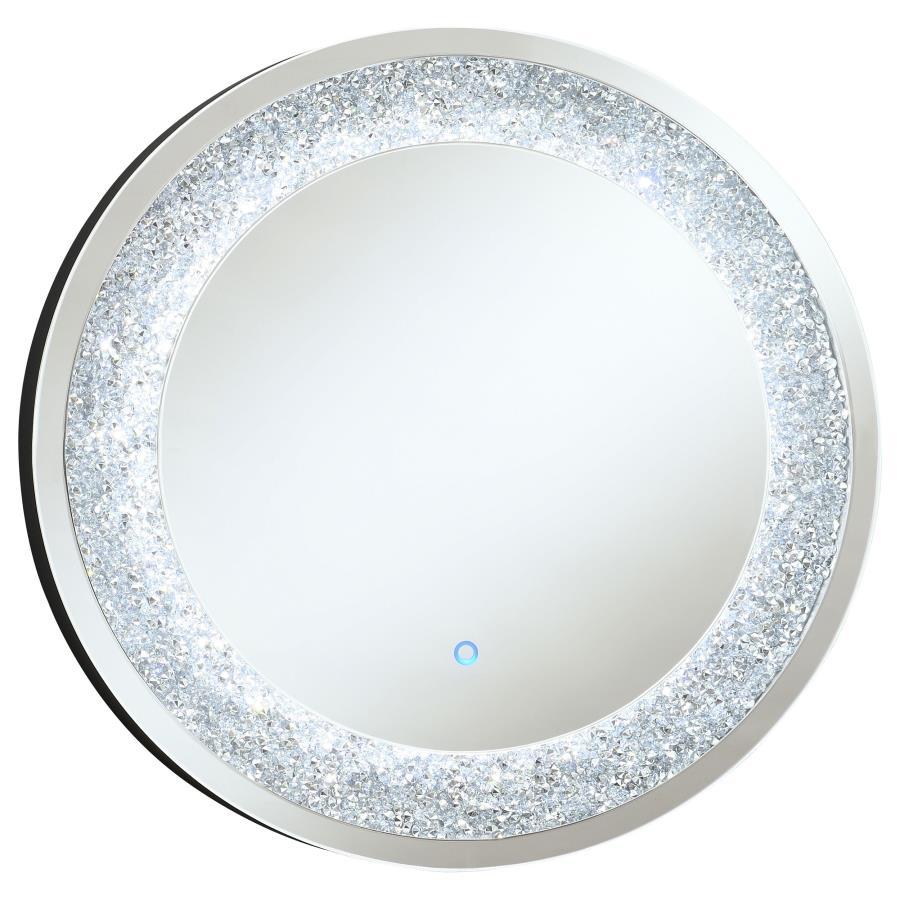 Landar - Round Wall Mirror - Gray