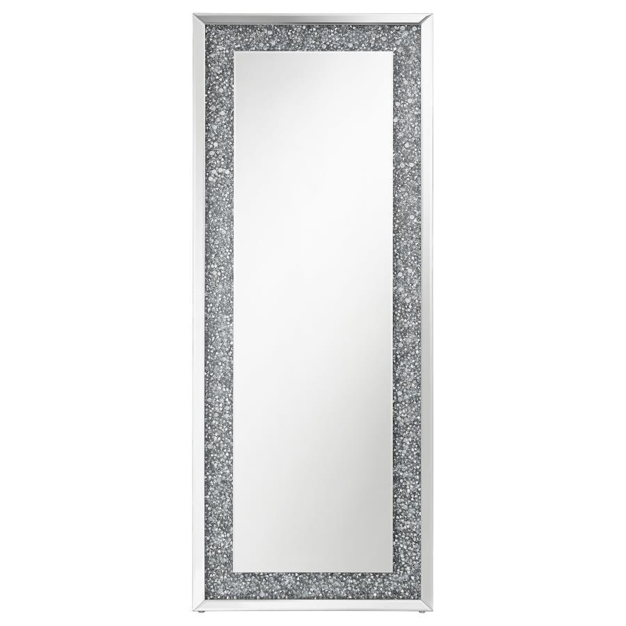 Sylvia - Crystal Inlay Rectangle Floor Mirror