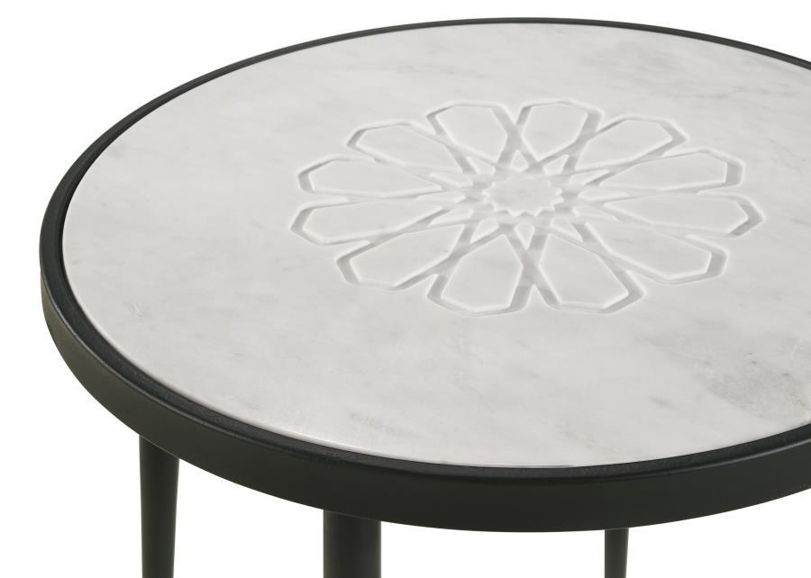 Side Table - White / Black