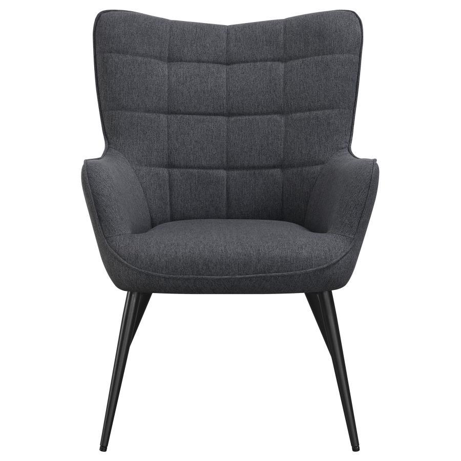 Isla - Accent Chair With Contoured Design And Slim Legs - Gray