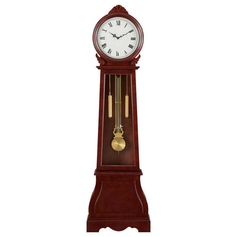 Narcissa - Round Face Grandfather Clock - Brown