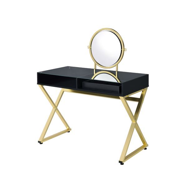 Coleen Vanity Desk W/Mirror & Jewelry Tray