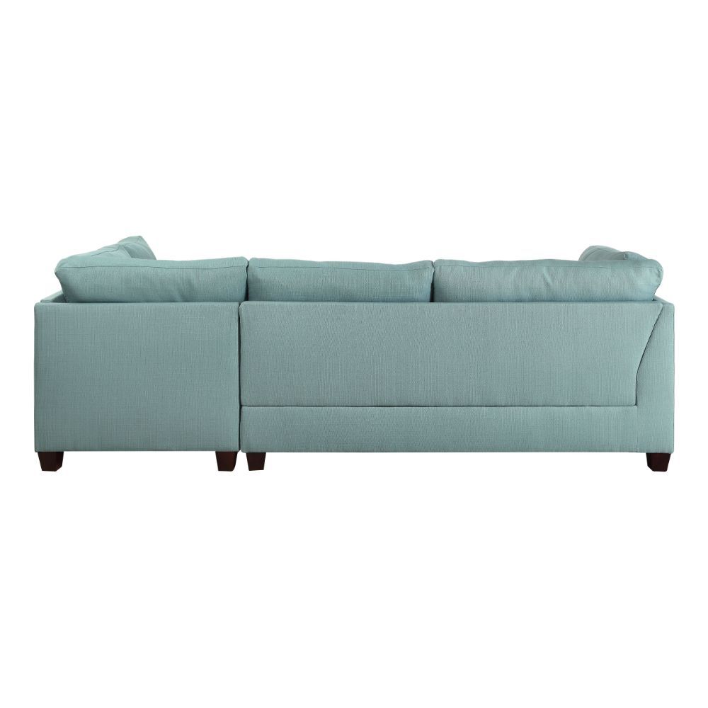 Laurissa - Sectional Sofa - Light Teal Linen - 35"