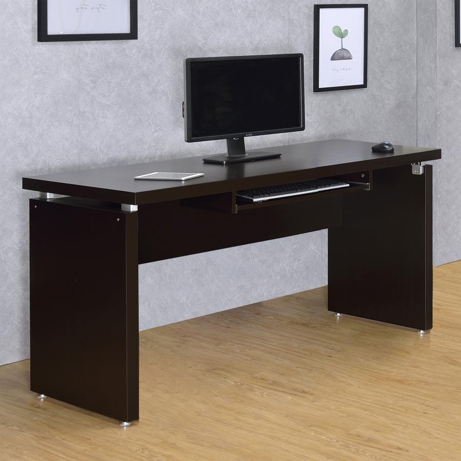 Skylar - Computer Desk With Key -board Drawer - Brown