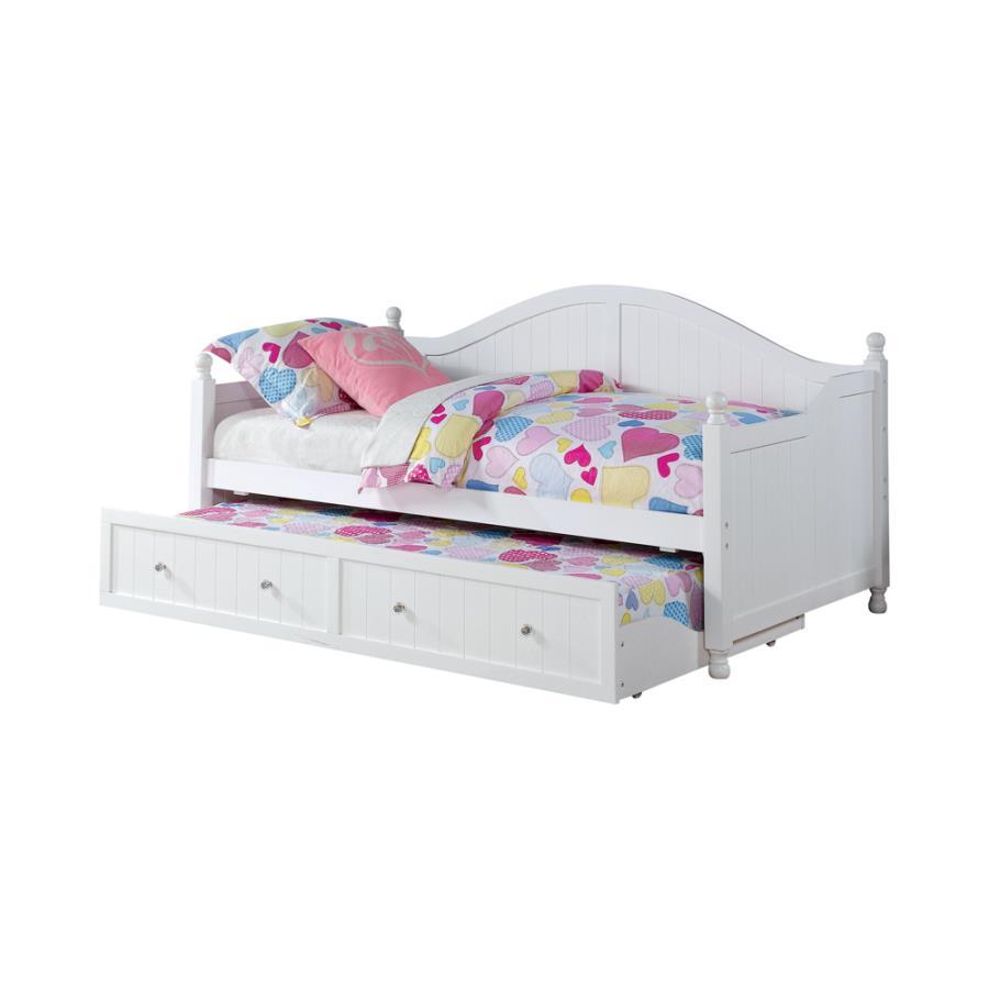 Julie Ann - Twin Day Bed With Trundle - White