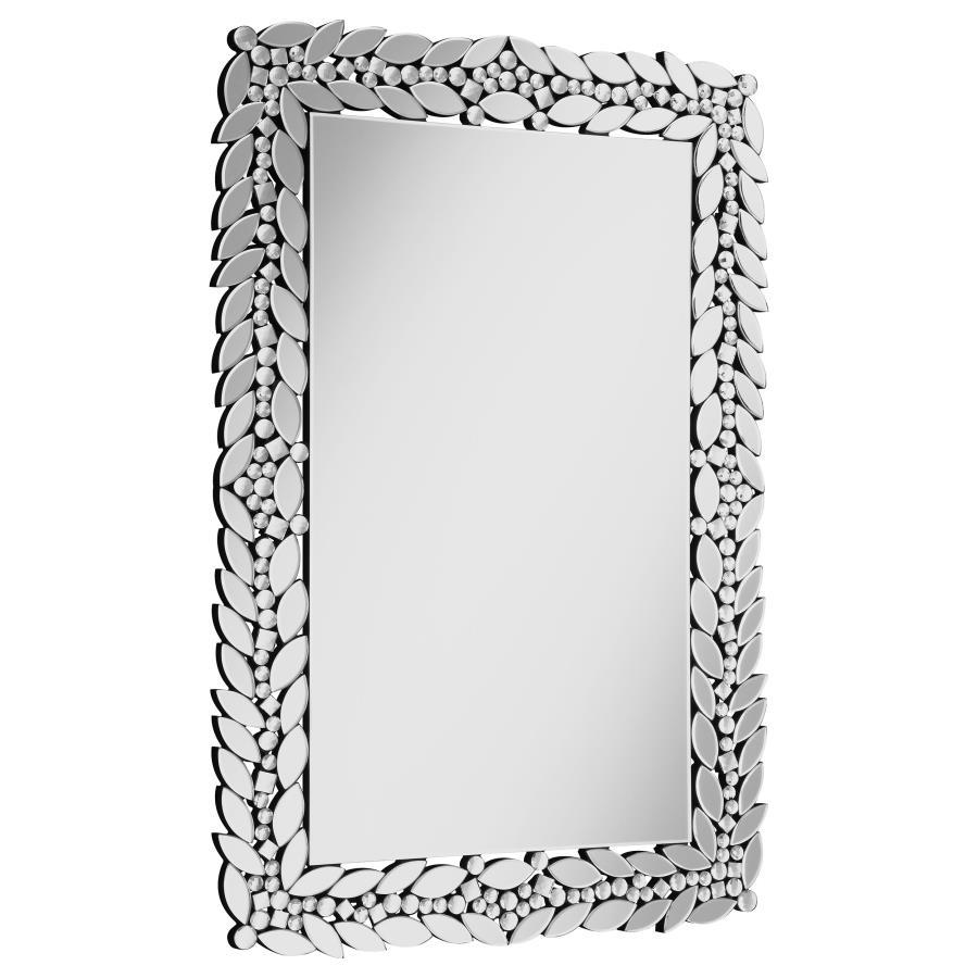 Cecily - Accent Mirror With Vine-inspired Frame - Pearl Silver