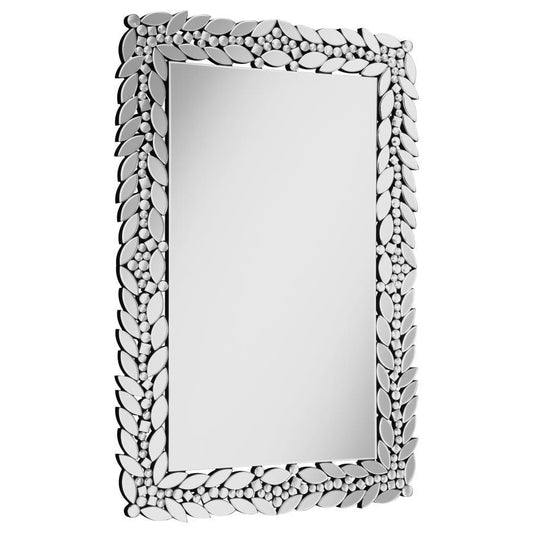 Cecily - Accent Mirror With Vine-inspired Frame - Pearl Silver