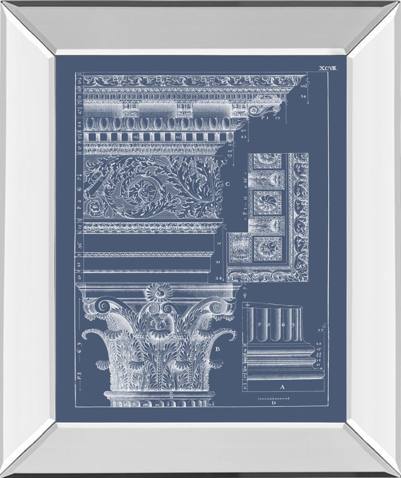 Column & Cornice Blueprint II By Vision Studio - Blue