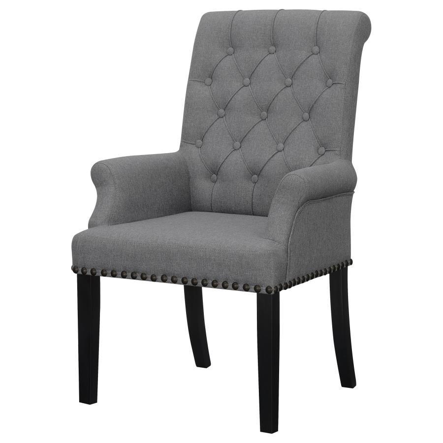 Alana - Upholstered Tufted Arm Chair With Nailhead Trim