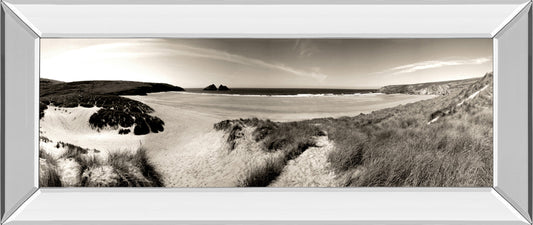 The Wind In The Dunes Il By Noah Bay - Mirror Framed Print Wall Art - Gold