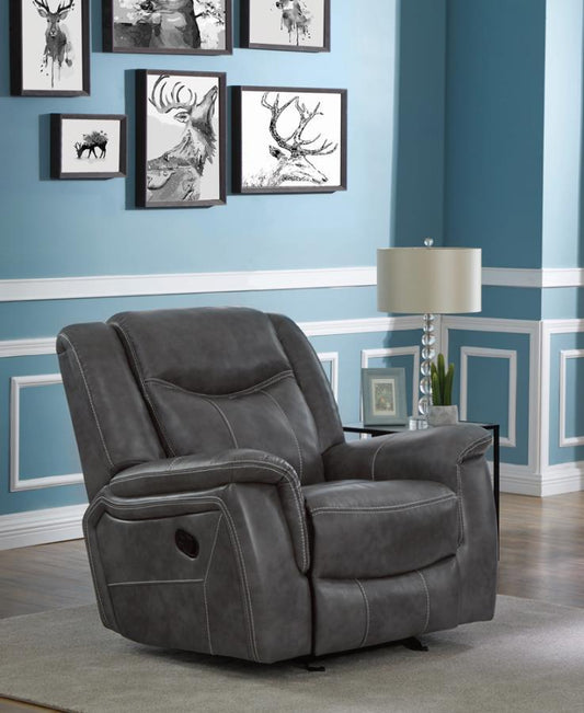 Conrad - Motion Glider Recliner - Gray