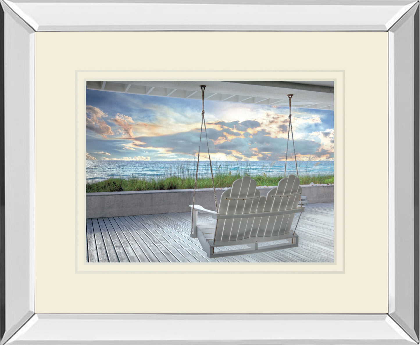 Swing At The Beach By Celebrate Life Gallery Mirrored Frame