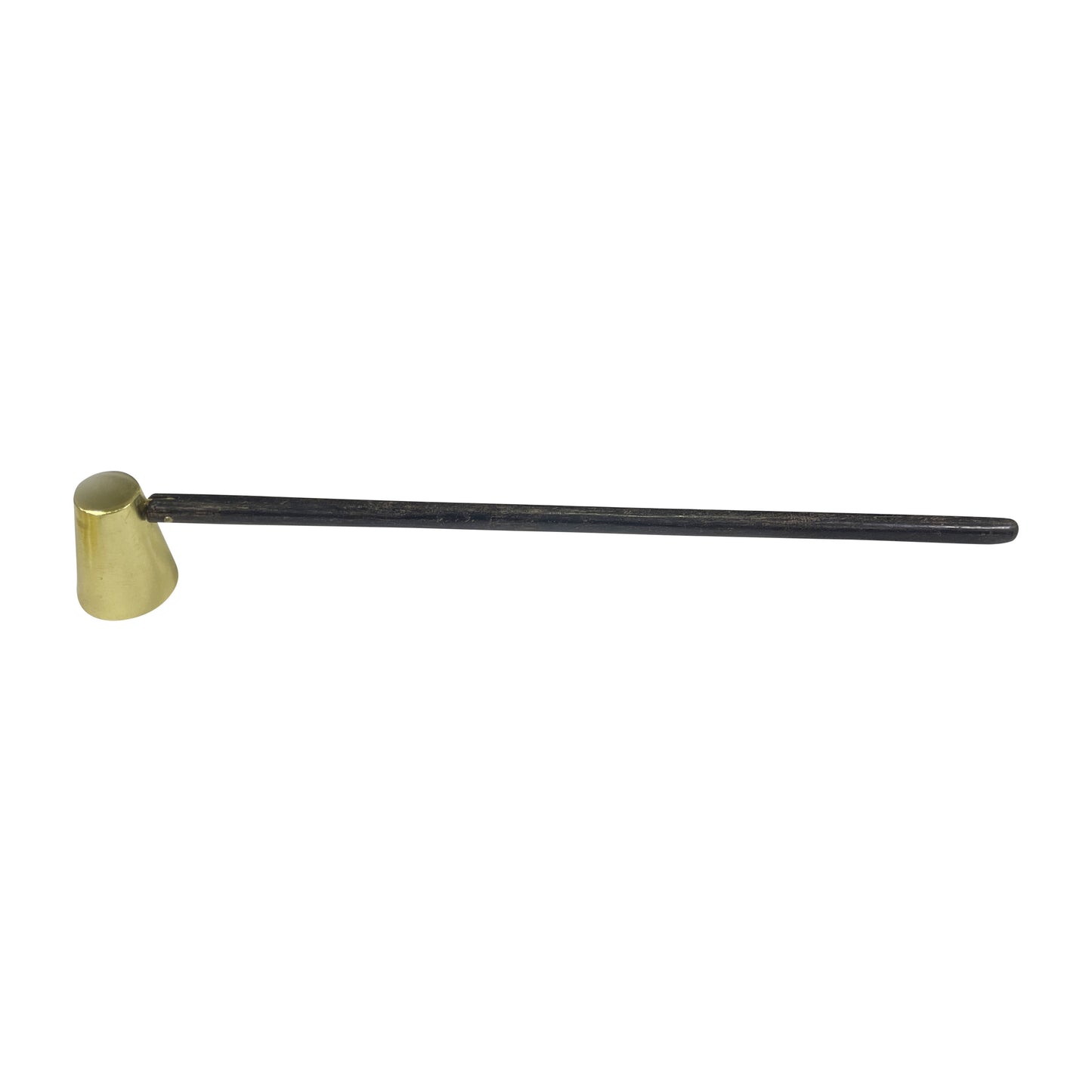 Wood Candle Snuffer 13" - Gold