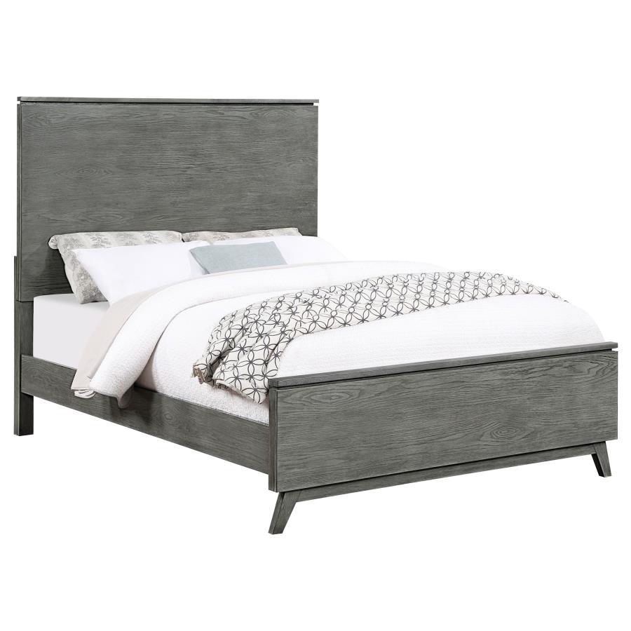 California King Bed - Dark Gray