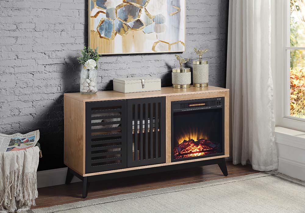 Gamaliel - Fireplace - Oak & Espresso Finish - 26"