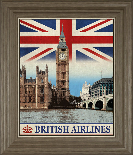 Vintage Travel London By The Portmanteau Collection - Framed Print Wall Art