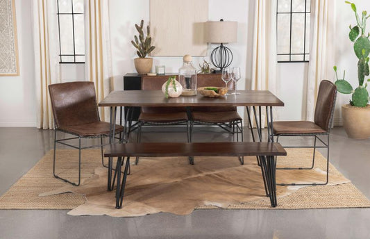 Topeka - Dining Table 6 Piece Set - Brown