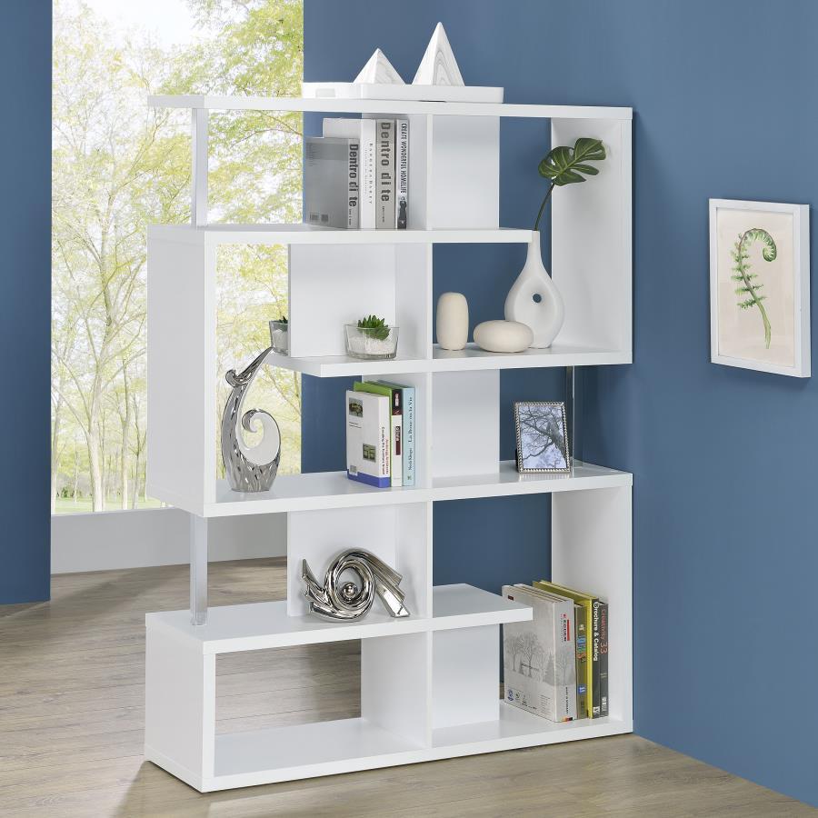 Coaster - 5-tier Geometric Design Bookcase