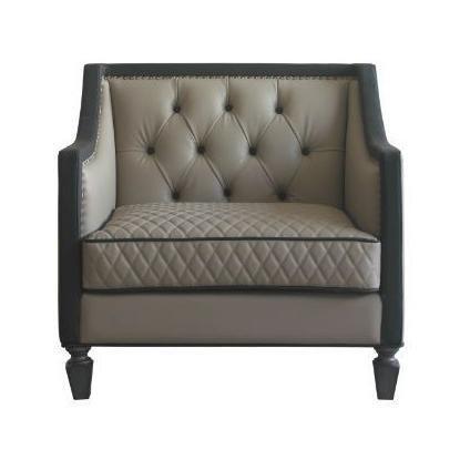 House - Beatrice Chair - Tan PU, Black PU & Charcoal Finish