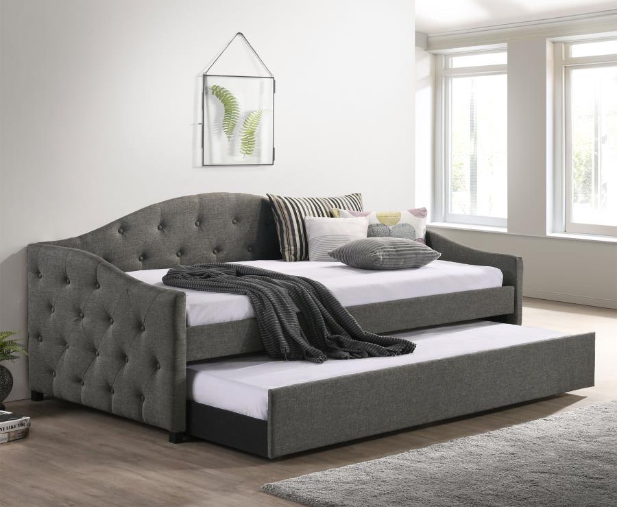 Sadie - Twin Daybed with Trundle - Gray