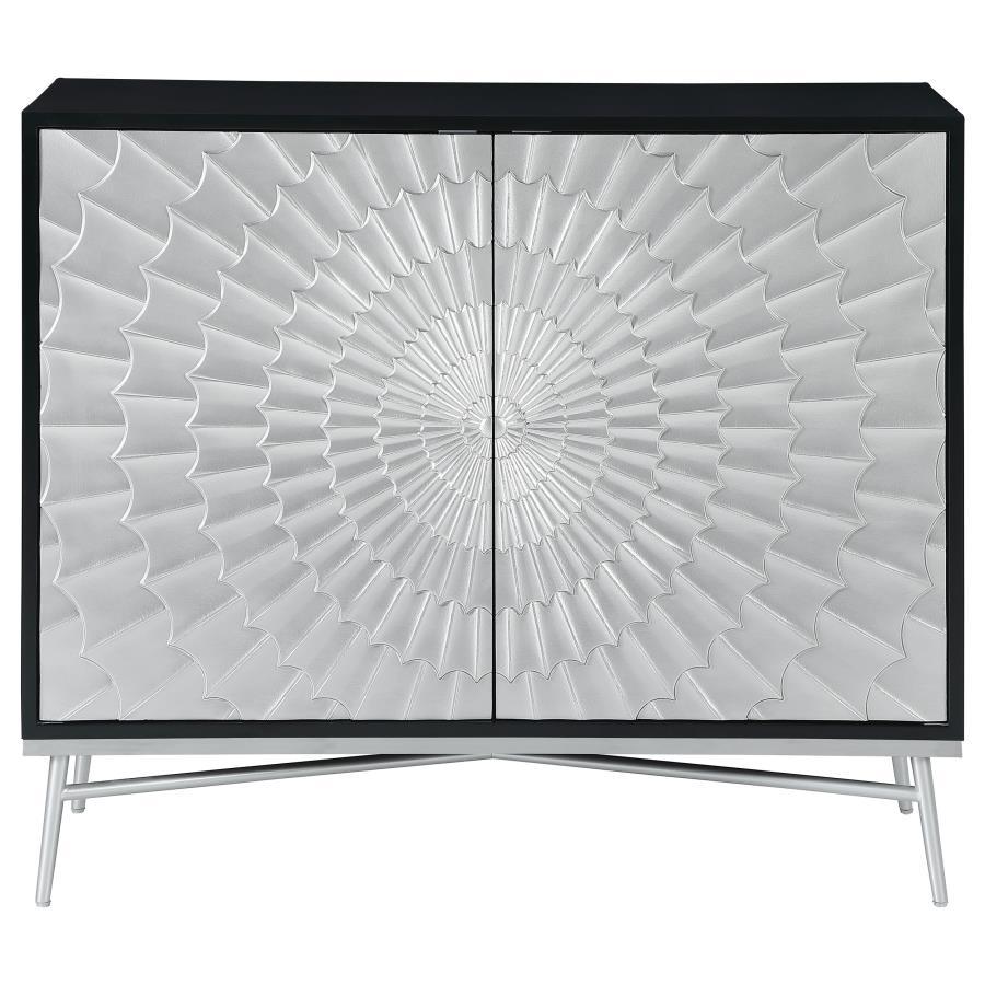 Josie - Accent Cabinet With Sunburst Design - Black