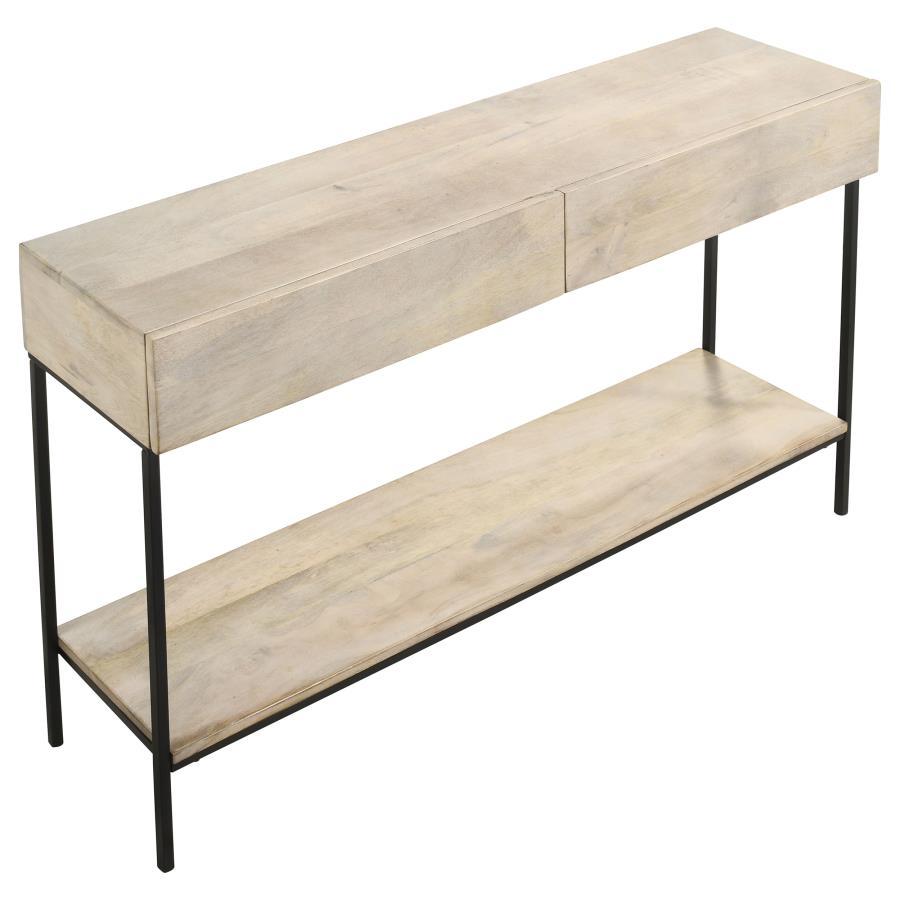 Rubeus - Console Table With Bottom Shelf - Beige