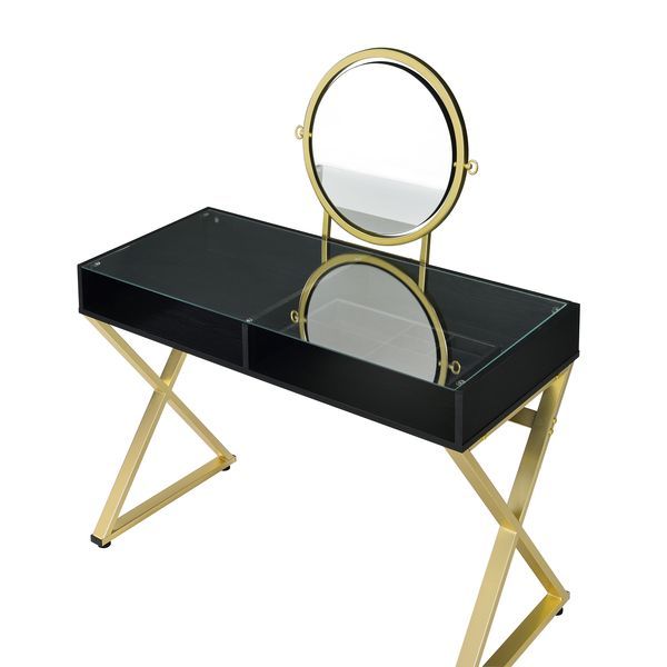 Coleen Vanity Desk W/Mirror & Jewelry Tray