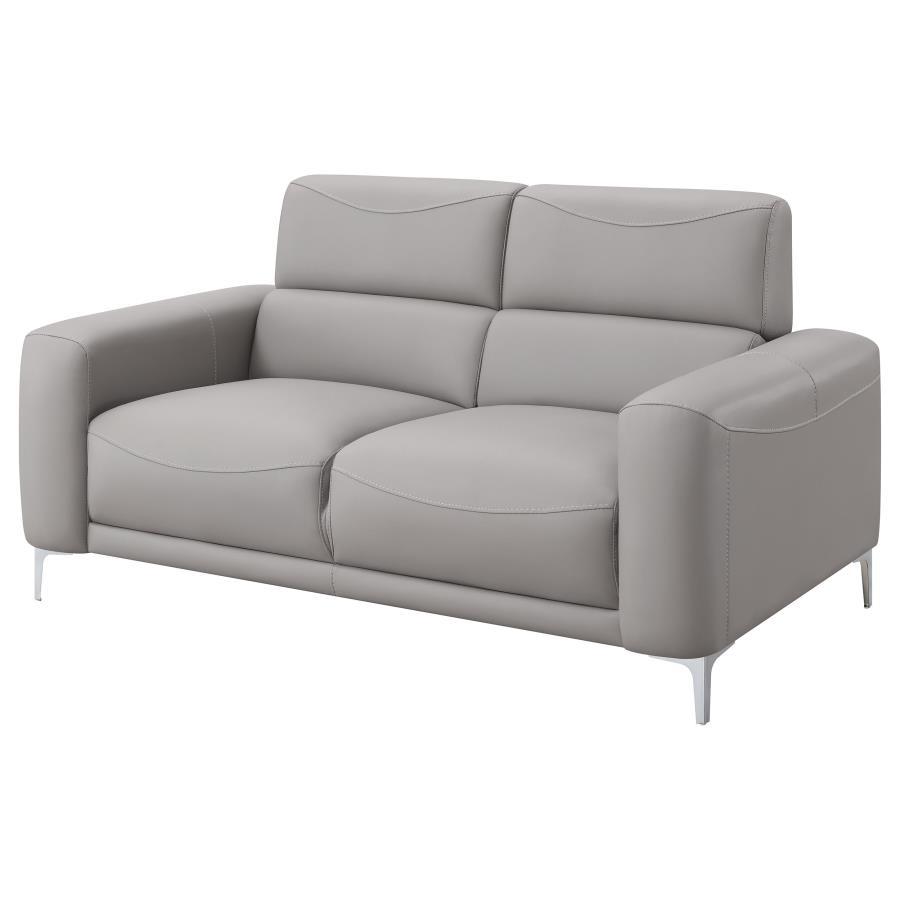 Glenmark - Loveseat - Pearl Silver