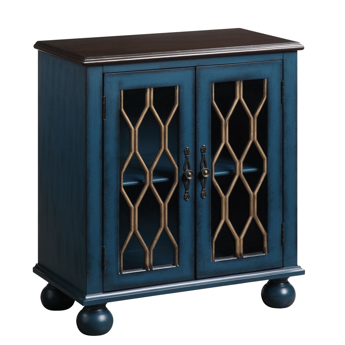 Lassie - Accent Table - Antique Blue Finish